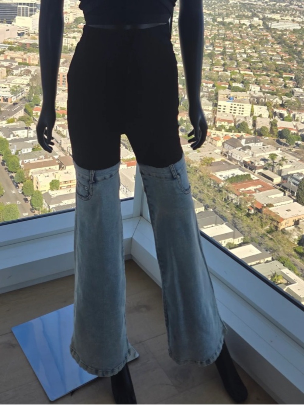 Black Light Wash Flare Jeans